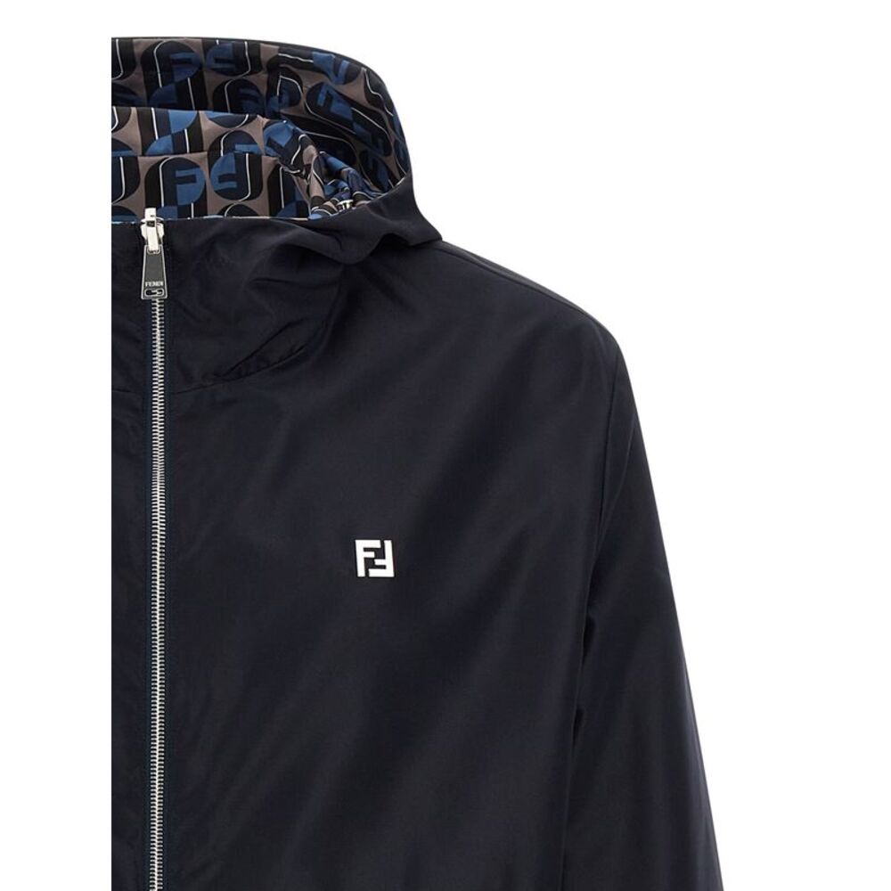 Fendi Blue Polyester Shell Men's Jacket - Picture 4 of 5